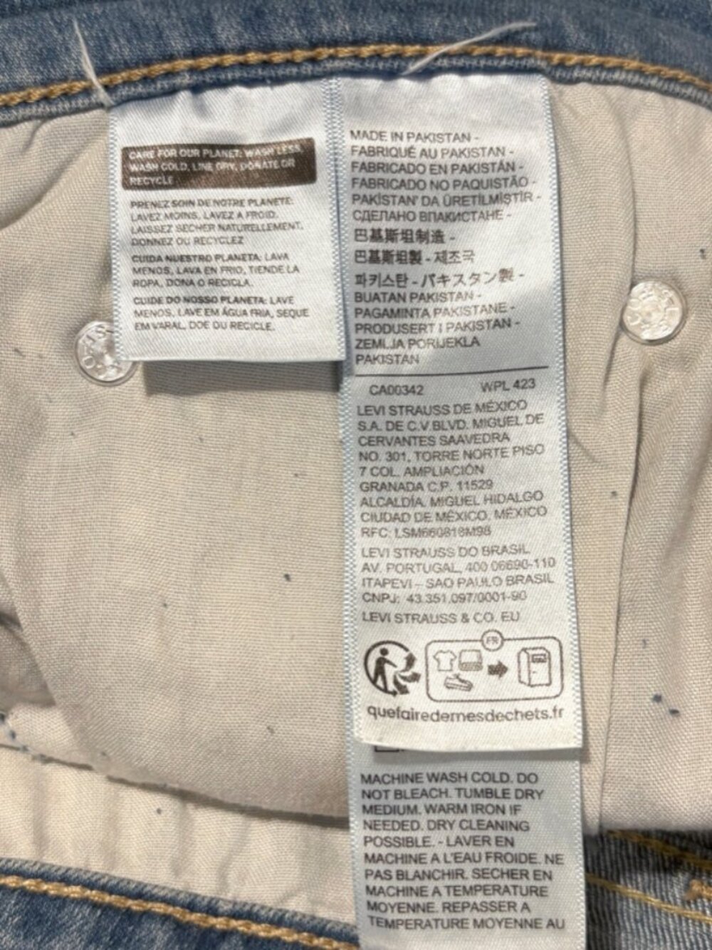 Levis womens jeans size 31 high rise flare blue medium wash stretch 726 - Picture 10 of 13